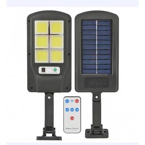 BK-120-6 COB LED слънчева светлина Външна SMD Водоустойчив PIR сензор за движение стенна лампа за пътека в градината ( без дистанционно )
