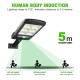 BK-120-6 COB LED слънчева светлина Външна SMD Водоустойчив PIR сензор за движение стенна лампа за пътека в градината ( без дистанционно )