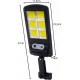 BK-120-6 COB LED слънчева светлина Външна SMD Водоустойчив PIR сензор за движение стенна лампа за пътека в градината ( без дистанционно )