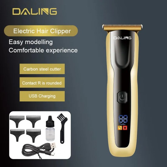 DALING DL-1556 Акумулаторен тример за мъже, професионална машинка за подстригване, 2600mAh 