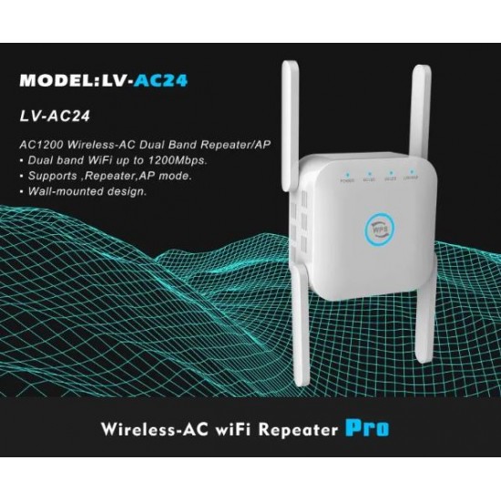 AC24 1200Mbps 2.4G безжичен Wifi усилвател на сигнала