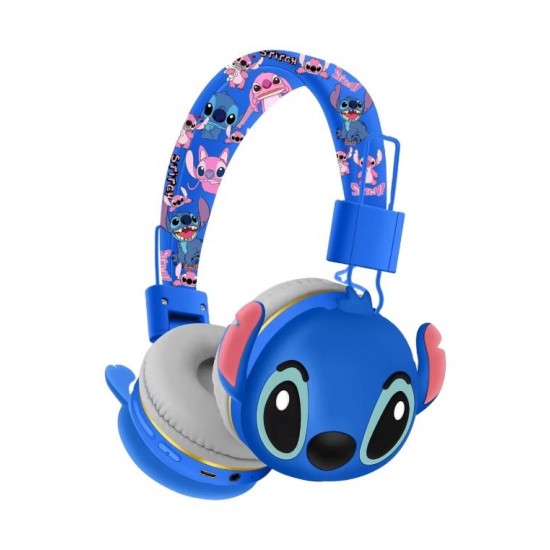 Bluetooth слушалки AH-906-ST (Син) – Безжични, сгъваеми, с микрофон и Hi-Fi звук, подходящи за деца