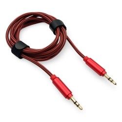 AUX-3 кабел за музика 1.5M - Червен