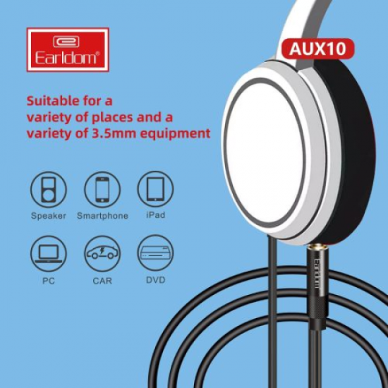 EARLDOM AUX10 Аудио Кабел 2m – Висококачествен 2-в-1 Кабел за Колона и Аудио Система