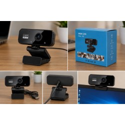 B03 Full HD 1080P USB Уеб камера с вграден микрофон | Plug & Play | За компютър, лаптоп и онлайн срещи