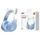 XO-BE38 Bluetooth слушалка Котешки уши Цветни RGB - Син