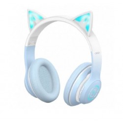 XO-BE38 Bluetooth слушалка Котешки уши Цветни RGB - Син