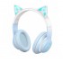 XO-BE38 Bluetooth слушалка Котешки уши Цветни RGB - Син