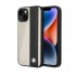 6680 BMW iPhone 14 & 13 Hardcase Backcover - Textured & Logo Stripe - Beige