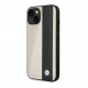 6680 BMW iPhone 14 & 13 Hardcase Backcover - Textured & Logo Stripe - Beige