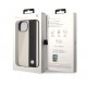 6680 BMW iPhone 14 & 13 Hardcase Backcover - Textured & Logo Stripe - Beige