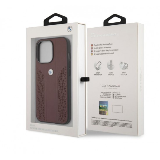 1870 BMW Hardcase iPhone 13 Pro - Perforated Curve - Red