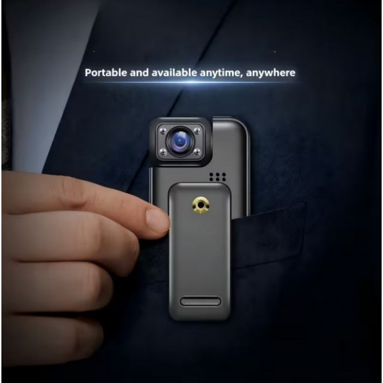Мини Body Camera 1080P HD  L8 – Камера с въртящ се на 180° обектив, нощно виждане, дисплей и клипс за дрехи
