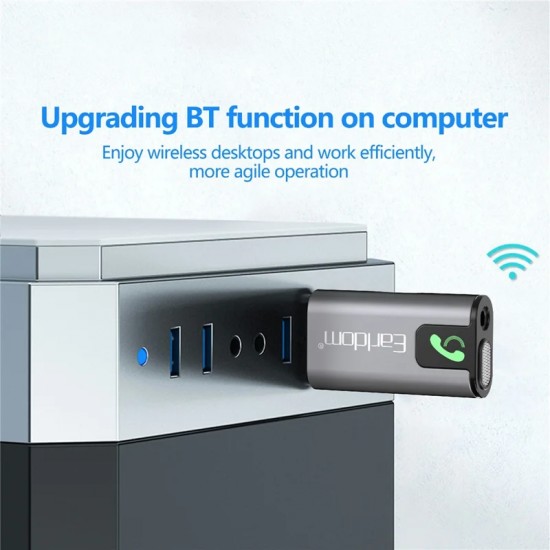 EARLDOM ET-BR12 Bluetooth 5.3 Аудио Ресийвър с AUX, TF и USB – Безжично Свързване и Възпроизвеждане