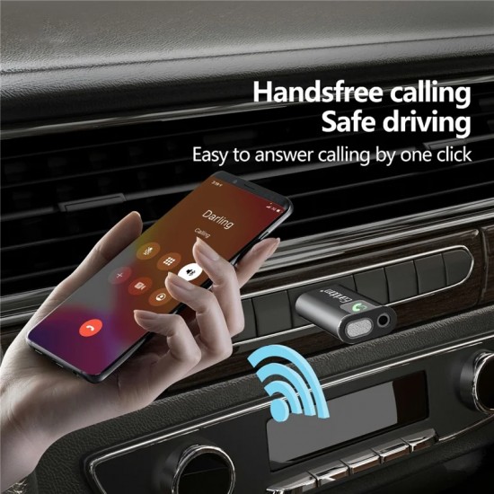 EARLDOM ET-BR12 Bluetooth 5.3 Аудио Ресийвър с AUX, TF и USB – Безжично Свързване и Възпроизвеждане