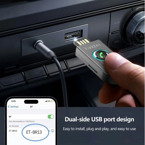 EARLDOM ET-BR13 Bluetooth 5.3 аудио приемник 3.5 mm Aux приемник Стерео Говорете