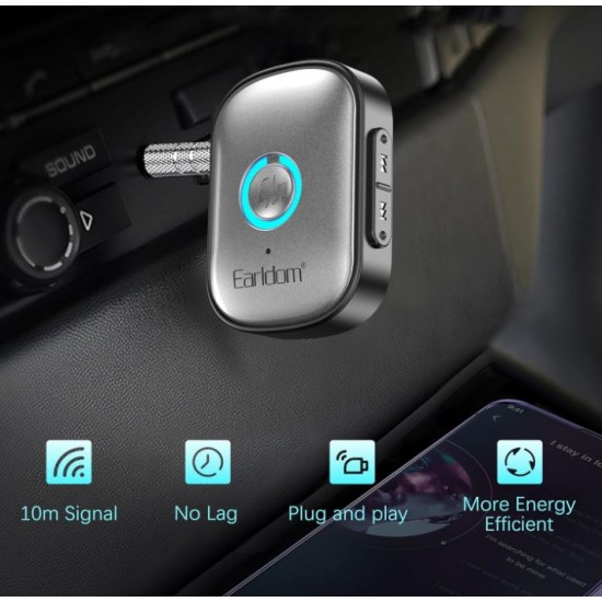 EARLDOM ET-BR16 Plug & Play Bluetooth 5.3 адаптер Hand-Free Call 3.5mm ,SD КАРТА