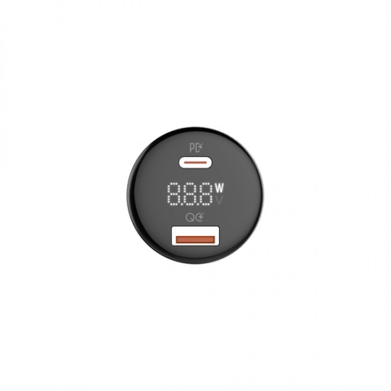 LDNIO C101 Зарядно за кола 100W USB-C към USB-C – Dual USB-C, QC4+, LED дисплей