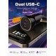 LDNIO 12V C104 Зарядно PD60W 2изх. 2xPD30WUSB-C с кабел USB-C към USB-C