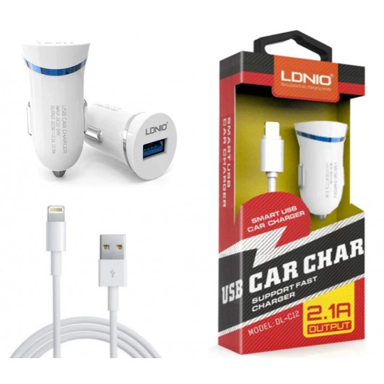 12V Зарядно LDNIO DL-C12 2.1A  Lightning