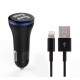 12V Зарядно 3.1A LDNIO DL-C23 2 Port USB към Lightning - Бял