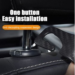 1бр. Закачлака карбонова за пликчета, чанти, дрехи и др. за кола YF888