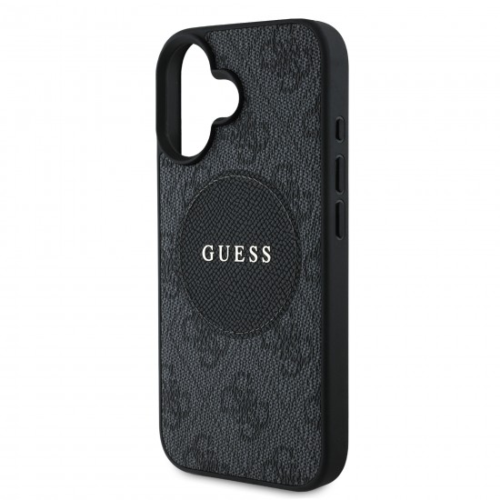 6323 GUESS HC MAGSAFE PU 4G CIRCLE W/ CLASSIC LOGO BLACK IP16