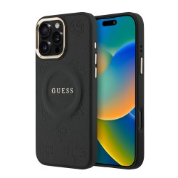 9667 GUESS HC MAGSAFE PU W/ PEONY HOT STAMP BEIGE IP16 PRO MAX