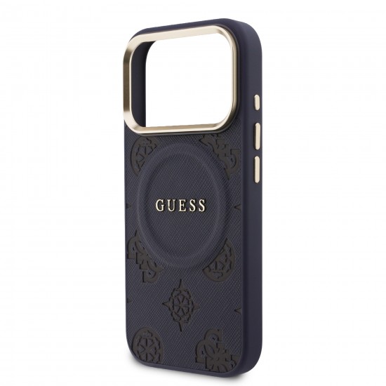 3261 GUESS HC MAGSAFE PU W/ PEONY HOT STAMP BLUE IP17 PRO