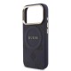 3261 GUESS HC MAGSAFE PU W/ PEONY HOT STAMP BLUE IP17 PRO