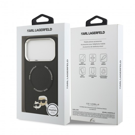 4995 KARL HC MAGSAFE PU K&C PINS BLACK IP17 PRO
