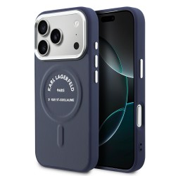 9269 KARL HC MAGSAFE PU W/ KARL RSG LOGO BLUE IP17 PRO MAX