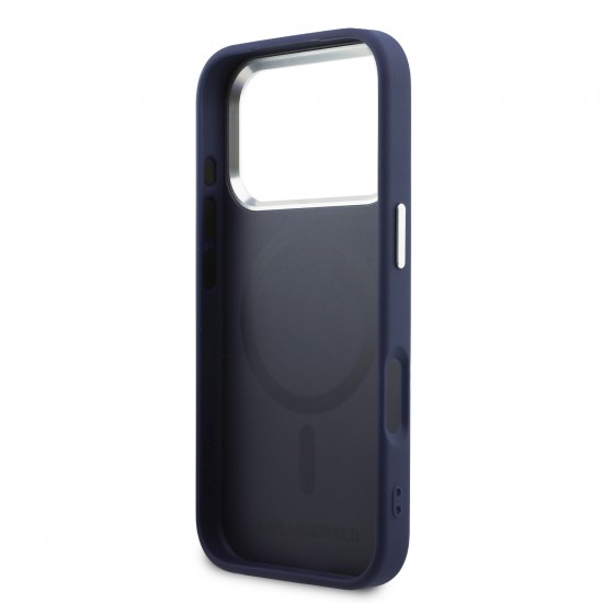 9269 KARL HC MAGSAFE PU W/ KARL RSG LOGO BLUE IP17 PRO MAX