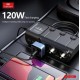 EARLDOM Разклонител за запалка ES-CS4, 3 запалки, 2 ТИП-C PD изхода и 3*USB ИЗХОДА, с кабел, черен