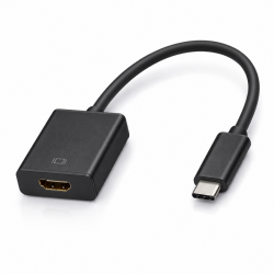 Конектор 3.1 (iPhone iOS 26) Type-C мъжко към HDMI женско - Черен