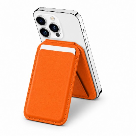 TP14 Магнитен портфейл със стойка (MagSafe съвместим) - Оранжев