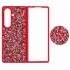 D75 Калъф с камъни за Samsung Z Fold 7 от 2 части - Червен