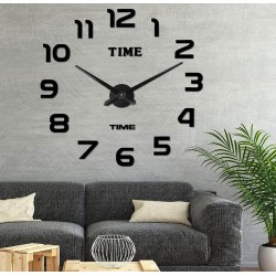 DC-161 Светещ модерен стенен часовник - Черен