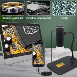 AN104 3В1 Type-C Микроскоп 1000X вградени 8 регулируеми LED светлини за комп. ,тел