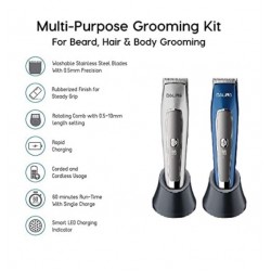 DALING DL-1220 Професионална акумулаторна и безжична машинка за подстригване Време на работа: 45 минути Тример за мъже и жени (СИВ)