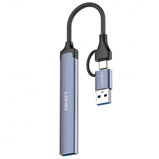 HUB Ldnio DS64U 4в1 USB-C+USB КЪМ 4xUSB 480MB/ps