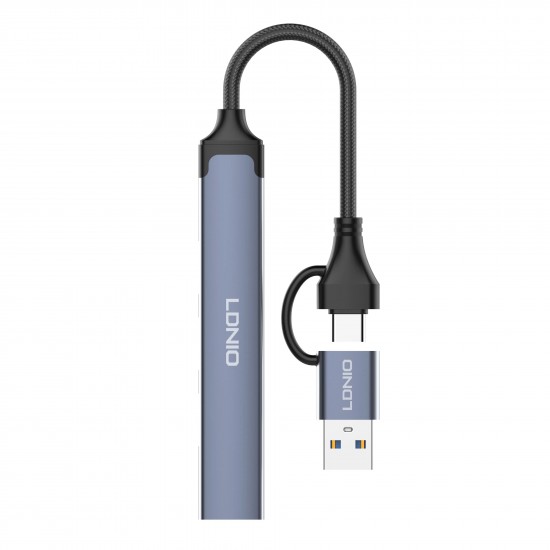 HUB Ldnio DS64U 4в1 USB-C+USB КЪМ 4xUSB 480MB/ps