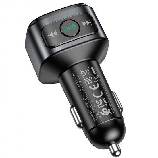 HOCO E67 FM Трансмитер с Bluetooth 2USB (18W, 3.0A)