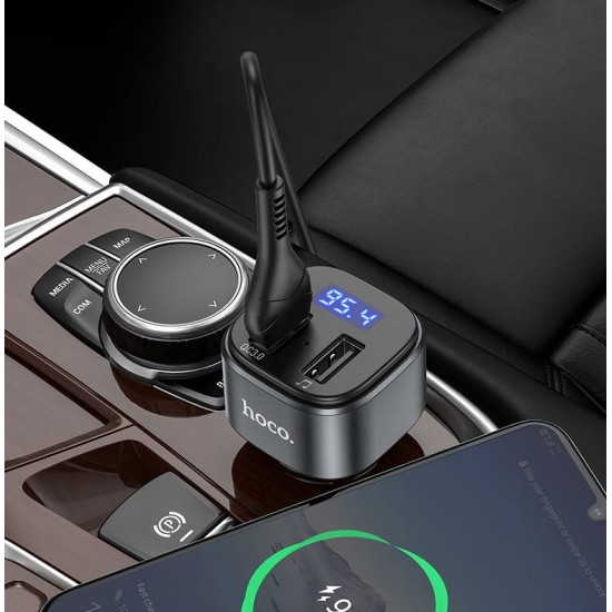 HOCO E67 FM Трансмитер с Bluetooth 2USB (18W, 3.0A)