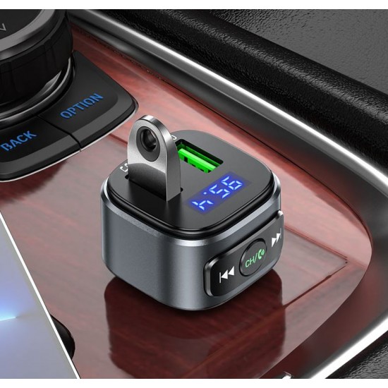 HOCO E67 FM Трансмитер с Bluetooth 2USB (18W, 3.0A)