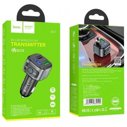 HOCO E67 FM Трансмитер с Bluetooth 2USB (18W, 3.0A)