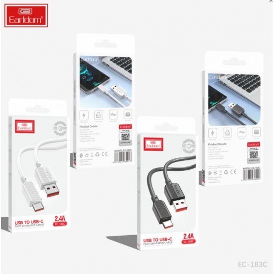 EARLDOM кабел EC183L 2.4A USB към Lightning (1M) - Бял