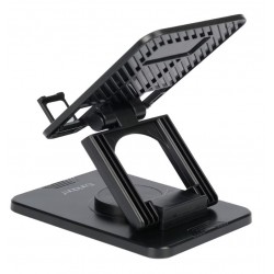 EARLDOM EH187 Сгъваем въртящ се настолен държач (Черeн)