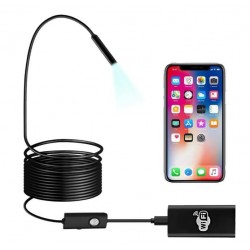 WIFI Ендоскопска камера 8 мм обектив HD720P Безжична ендоскопия Дренажна тръба Инспекция на двигателя Бороскоп LED Водоустойчив 5М дължина на кабел