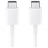 Оригинален Samsung КАБЕЛ (25w) USB-C to USB-C (1m) - Бял (плик) EP-DA705BWEGWW-BULK